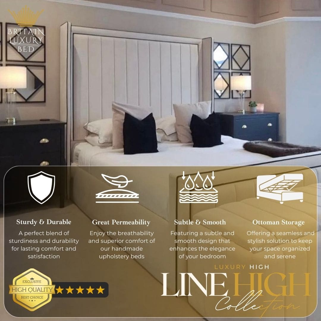 Line High ImperialCrest Highness Bed - Majestic Elegance in the Ultimate Luxury Pro Series