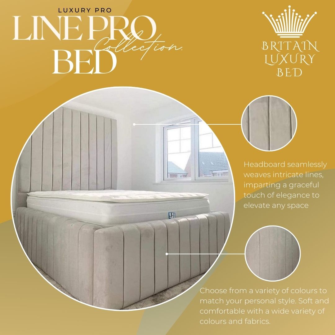 Baudoin Bed - 18'' Sides of Unrivaled Beauty and Bespoke Elegance in the Ultimate Luxury Pro Series.