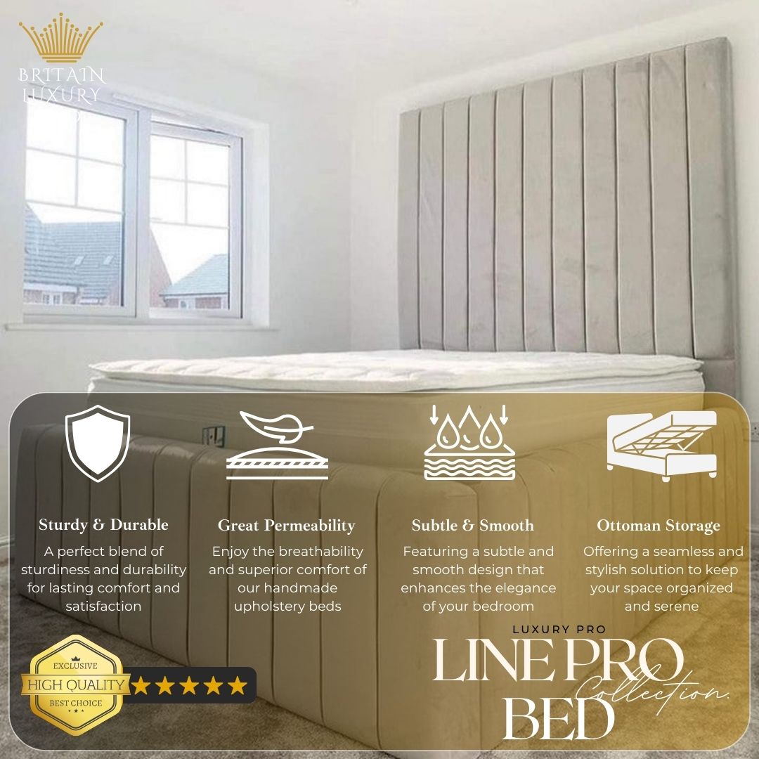 Baudoin Bed - 18'' Sides of Unrivaled Beauty and Bespoke Elegance in the Ultimate Luxury Pro Series.