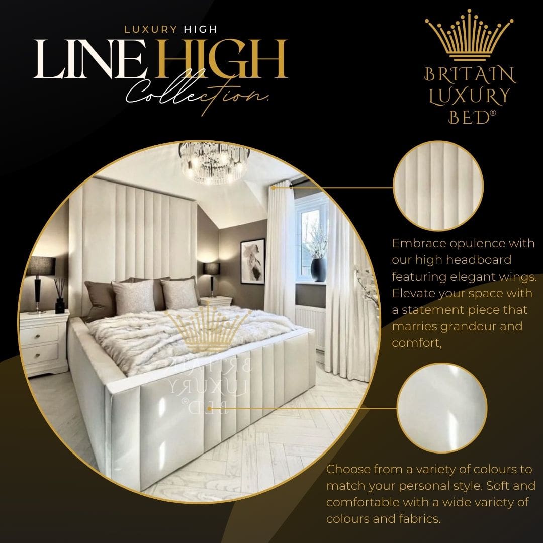 Line High Zenith Designer Bed - Tranquil Elegance in the Ultimate Luxury Pro Series